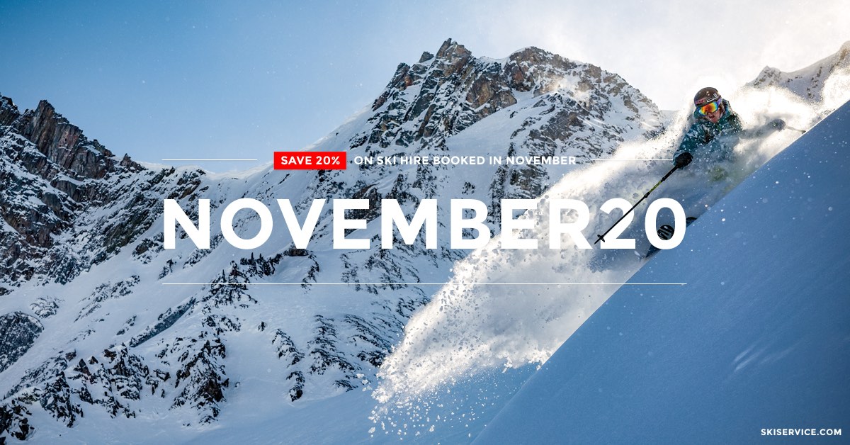 Verbier ski rental - November20 - save 20%