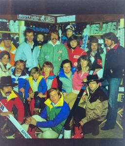 Ski Service Retro photo shoot boot shelves