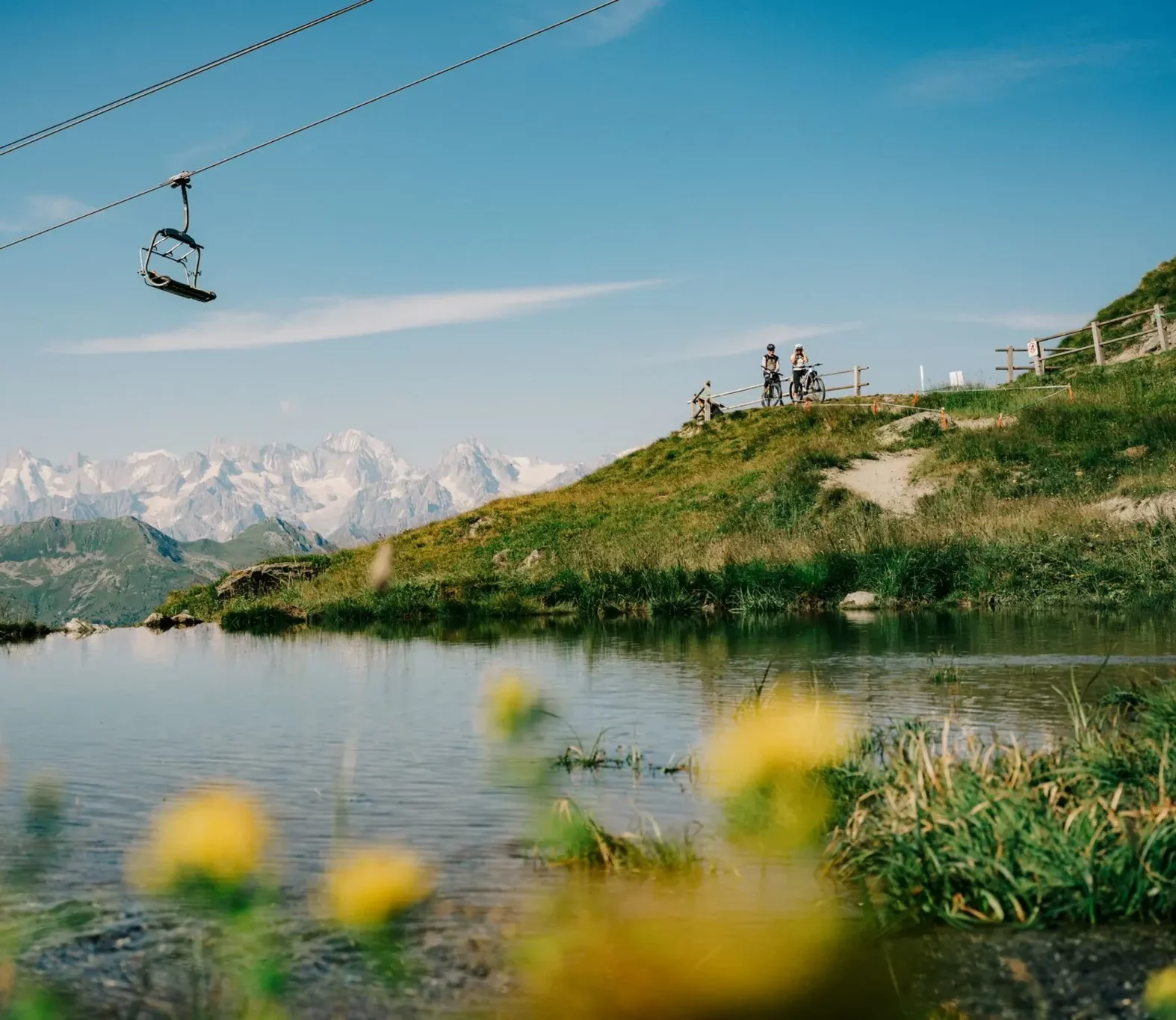 On your bike! Verbier Bike rental - two riders and a chairlift