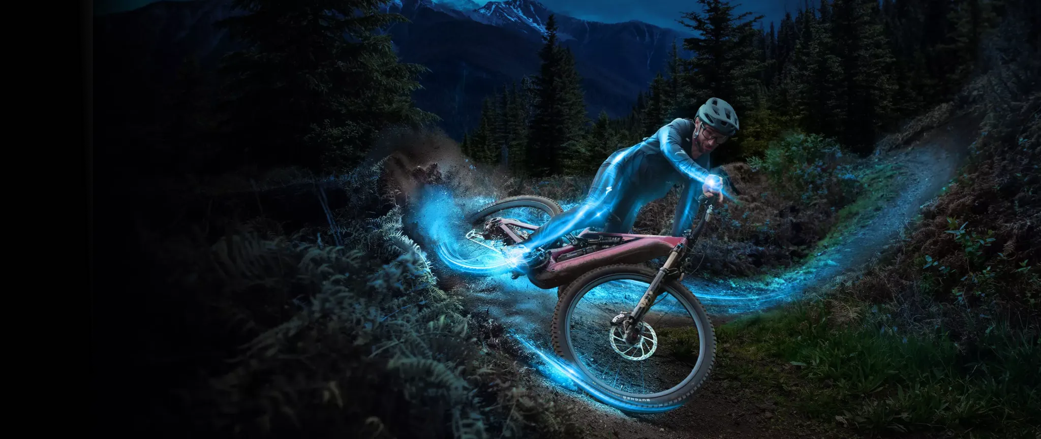 Specialized Electric Mountain Bike on Trail – Verbier Bike Rental